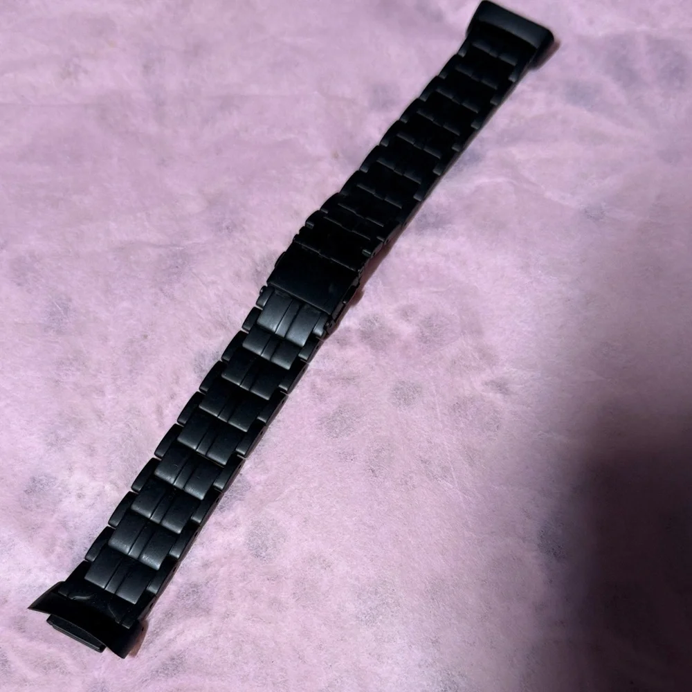 Black Metal Watch Band for Fitbit